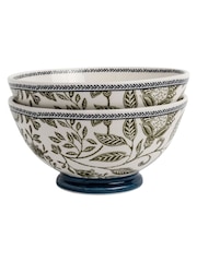 Laura Ashley Set of 2 Green Hedingham Bowls - Image 3 of 3