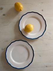 Laura Ashley Blue Set of 2 Hedingham 21cm Side Plates - Image 1 of 3