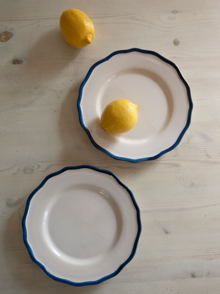 Laura Ashley Blue Set of 2 Hedingham 21cm Side Plates - Image 1 of 3