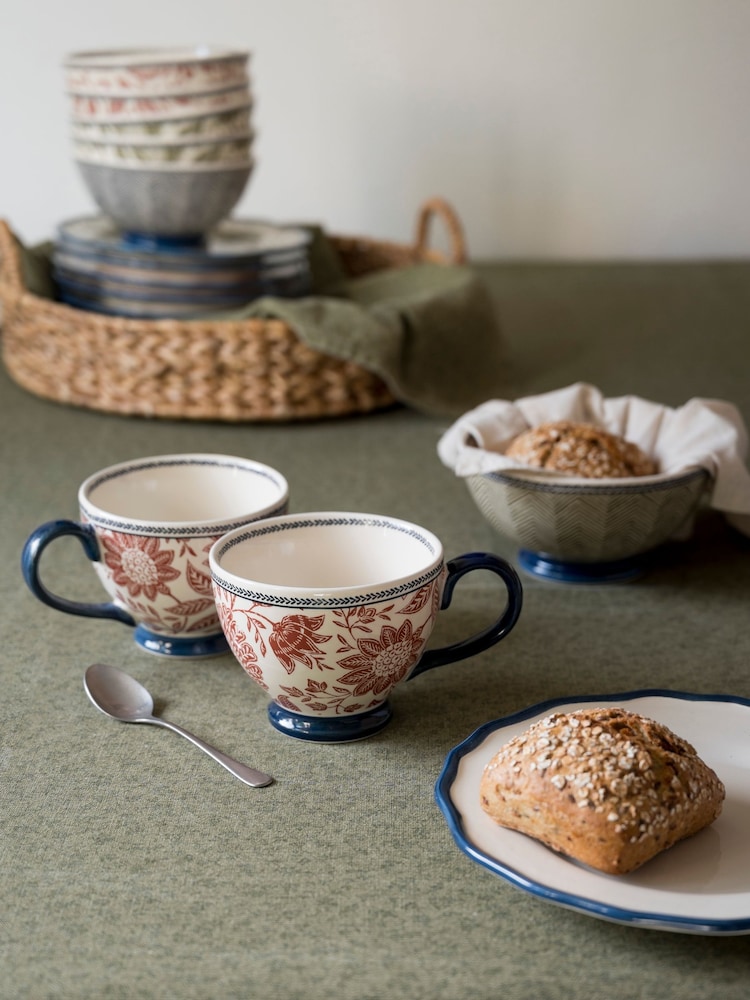 Laura Ashley Set of 2 Terracotta Hedingham Large Mugs - Image 1 of 3 Laura Ashley Set of 2 Terracotta Hedingham Large Mugs - Image 1 of 3