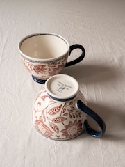 Laura Ashley Set of 2 Terracotta Hedingham Large Mugs - Image 2 of 3