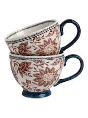 Laura Ashley Set of 2 Terracotta Hedingham Large Mugs - Image 3 of 3