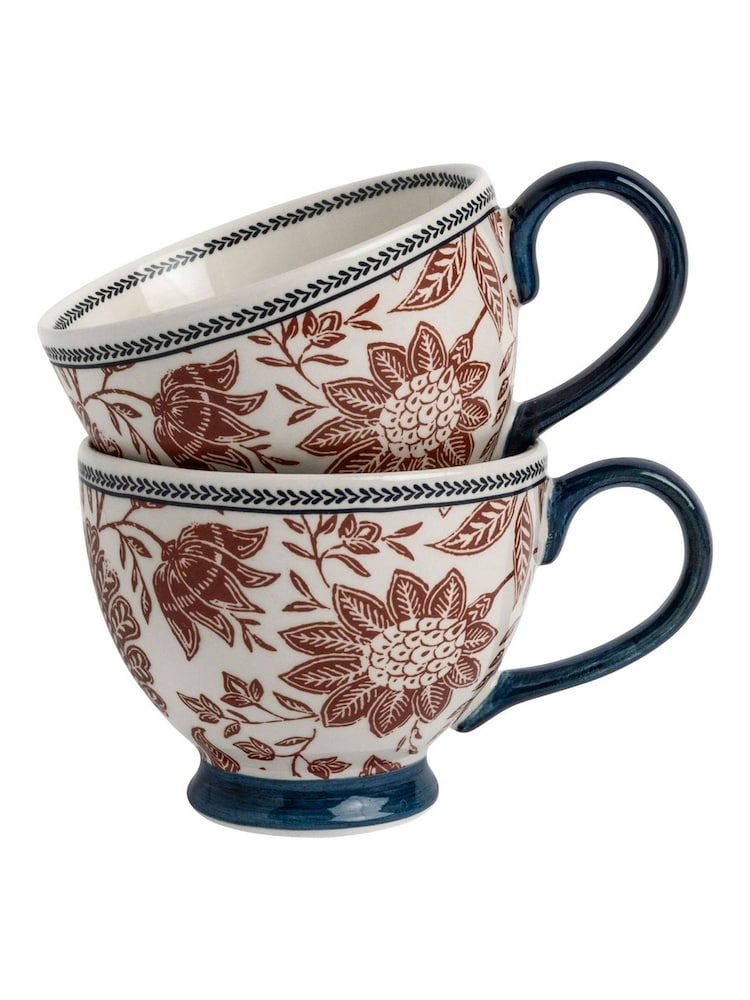 Laura Ashley Set of 2 Terracotta Hedingham Large Mugs - Image 3 of 3