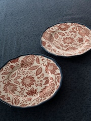 Laura Ashley Terracotta Set of 2 Hedingham 21cm Side Plates - Image 2 of 3