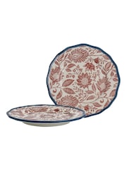 Laura Ashley Terracotta Set of 2 Hedingham 21cm Side Plates - Image 3 of 3