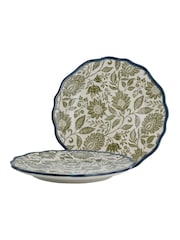 Laura Ashley Green Set of 2 Hedingham 27cm Dinner Plates - Image 3 of 3