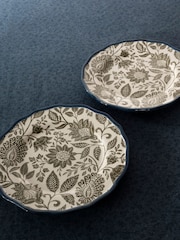Laura Ashley Green Set of 2 Hedingham 21cm Side Plates - Image 2 of 3
