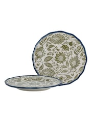 Laura Ashley Green Set of 2 Hedingham 21cm Side Plates - Image 3 of 3