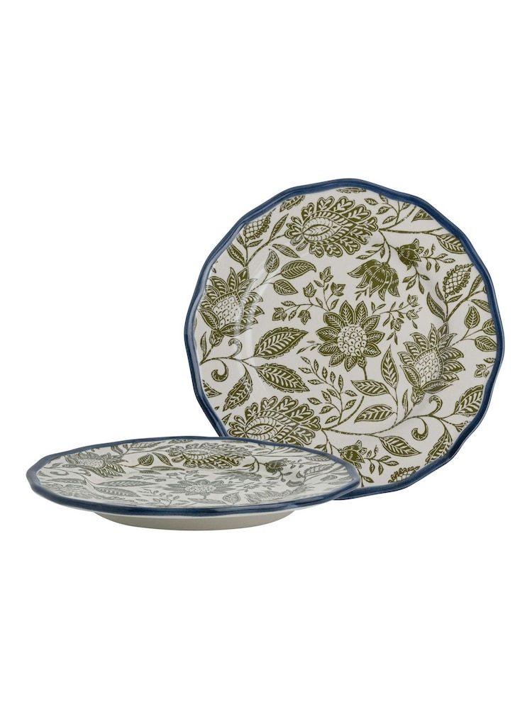 Laura Ashley Green Set of 2 Hedingham 21cm Side Plates - Image 3 of 3
