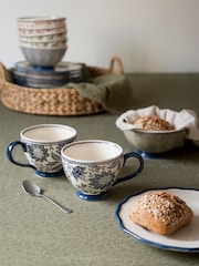 Laura Ashley Set of 2 Blue Hedingham Large Mugs - Image 1 of 3