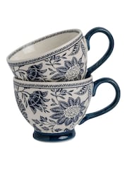 Laura Ashley Set of 2 Blue Hedingham Large Mugs - Image 3 of 3
