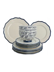 Laura Ashley Blue 12 Piece Hedingham Collectables Dinner Set - Image 3 of 3