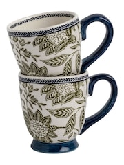 Laura Ashley Set of 2 Green Hedingham Small Mugs - Image 3 of 3