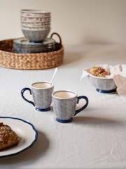 Laura Ashley Set of 2 Blue Edwin Small Mugs - Image 1 of 3
