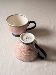 Laura Ashley Set of 2 Terracotta Edwin Large Mugs - Image 2 of 3