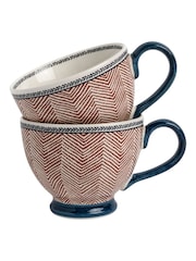 Laura Ashley Set of 2 Terracotta Edwin Large Mugs - Image 3 of 3