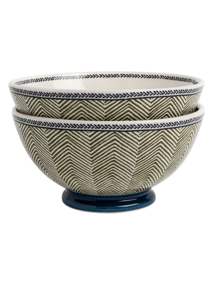 Laura Ashley Set of 2 Blue Edwin Bowls - Image 3 of 3
