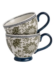 Laura Ashley Set of 2 Green Hedingham Large Mugs - Image 3 of 3