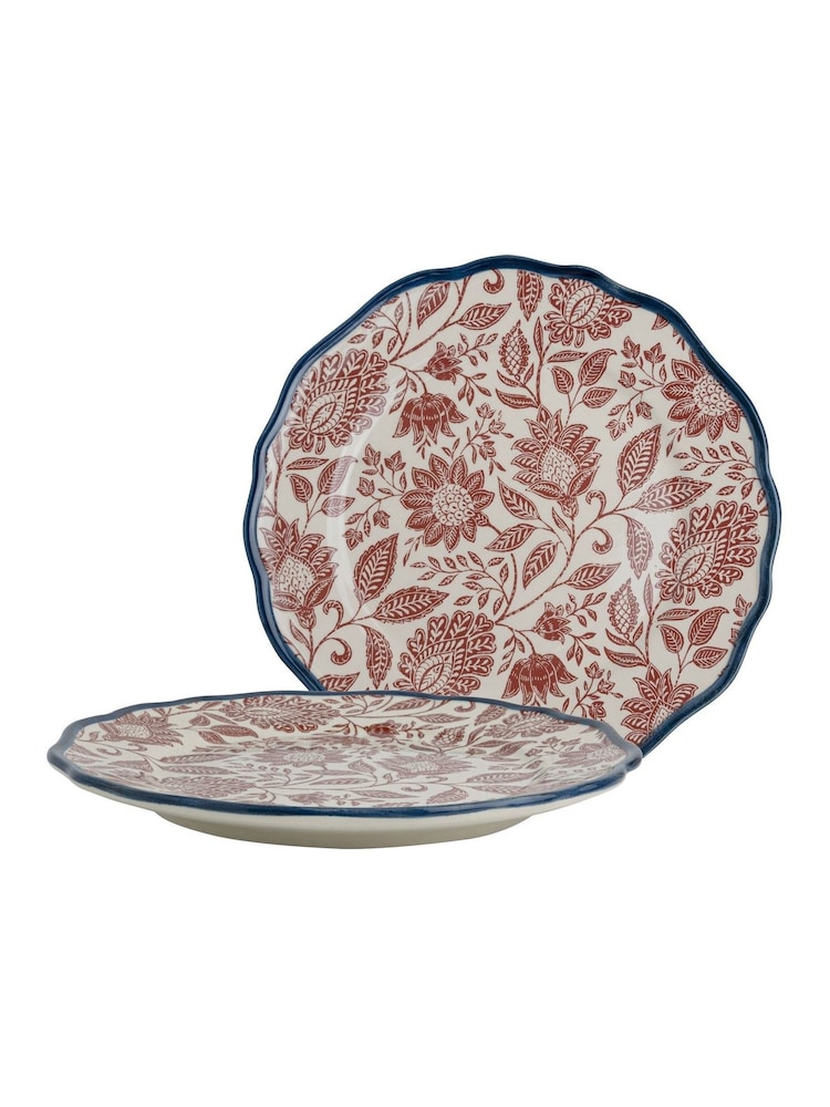 Laura Ashley Terracotta Set of 2 Hedingham 27cm Dinner Plates - Image 3 of 3