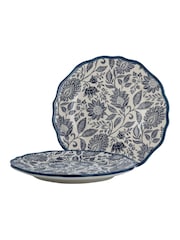 Laura Ashley Blue Set of 2 Hedingham 27cm Dinner Plates - Image 3 of 3