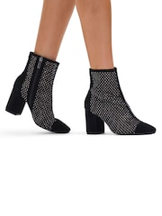 Carvela Hotsox Black Block Heel Ankle Boots - Image 1 of 5