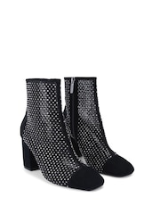 Carvela Hotsox Black Block Heel Ankle Boots - Image 3 of 5