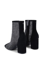 Carvela Hotsox Black Block Heel Ankle Boots - Image 4 of 5