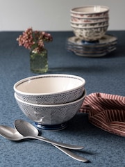 Laura Ashley Set of 2 Blue Edwin Bowls - Image 1 of 3