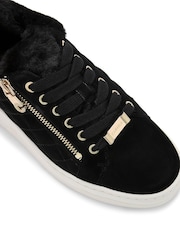 Carvela Connected Zip Faux Fur Fleece Trainers - Image 4 of 5