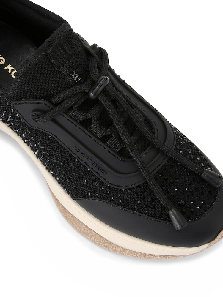 KG Kurt Geiger Kelsie Knit Gem Black Trainers - Image 4 of 4 KG Kurt Geiger Kelsie Knit Gem Black Trainers - Image 4 of 4