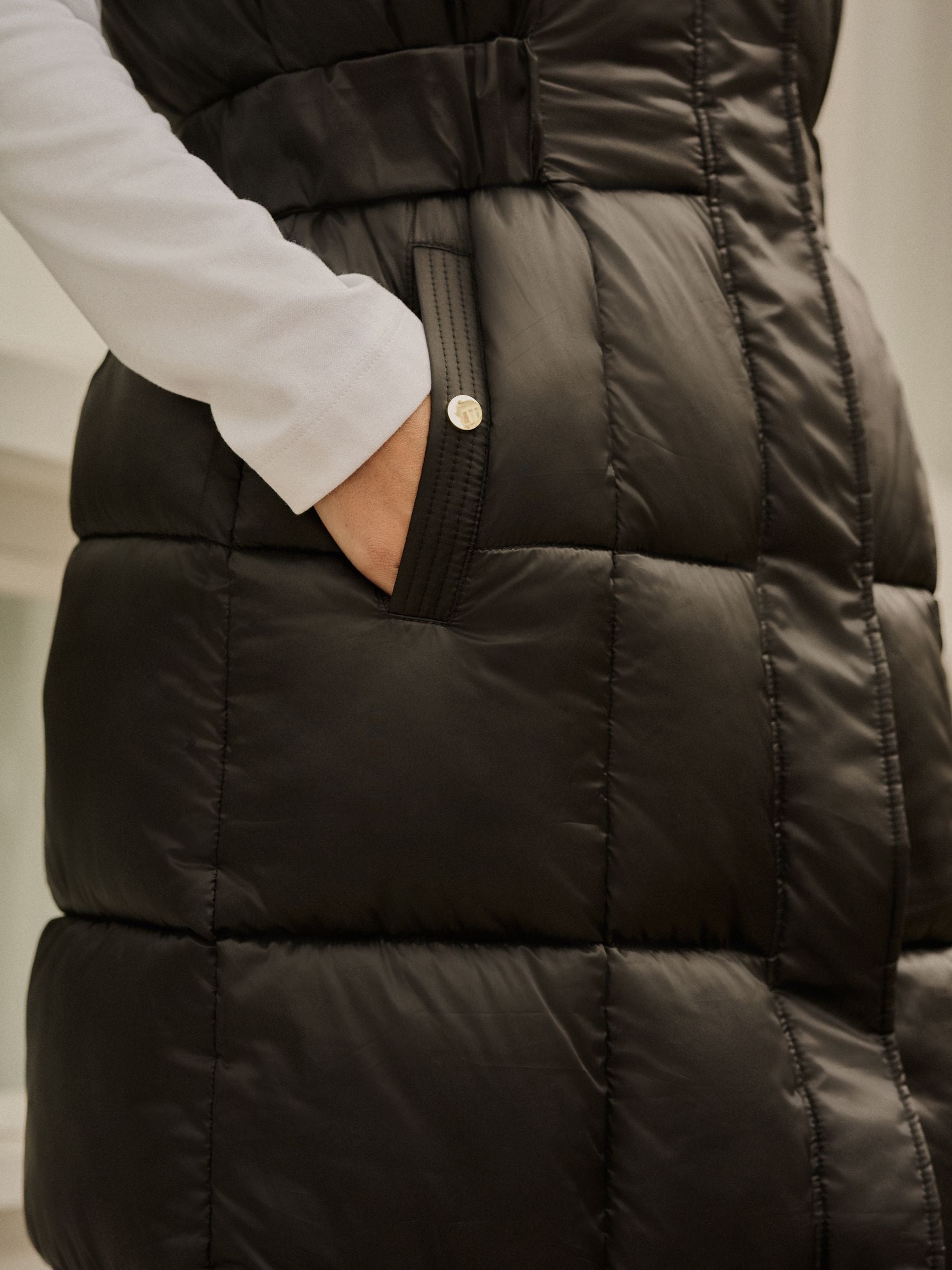 Buy Black Padded Gilet from Next USA