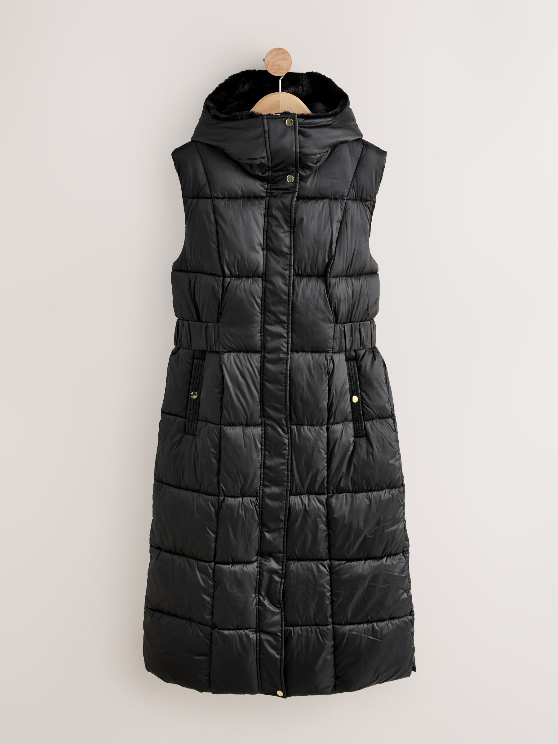 トップス ella_selectshop Big Collar Gilet Black Buy Black Padded Gilet from Next USA