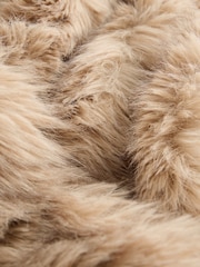 Neutral Faux Fur Jacket - Image 7 of 8