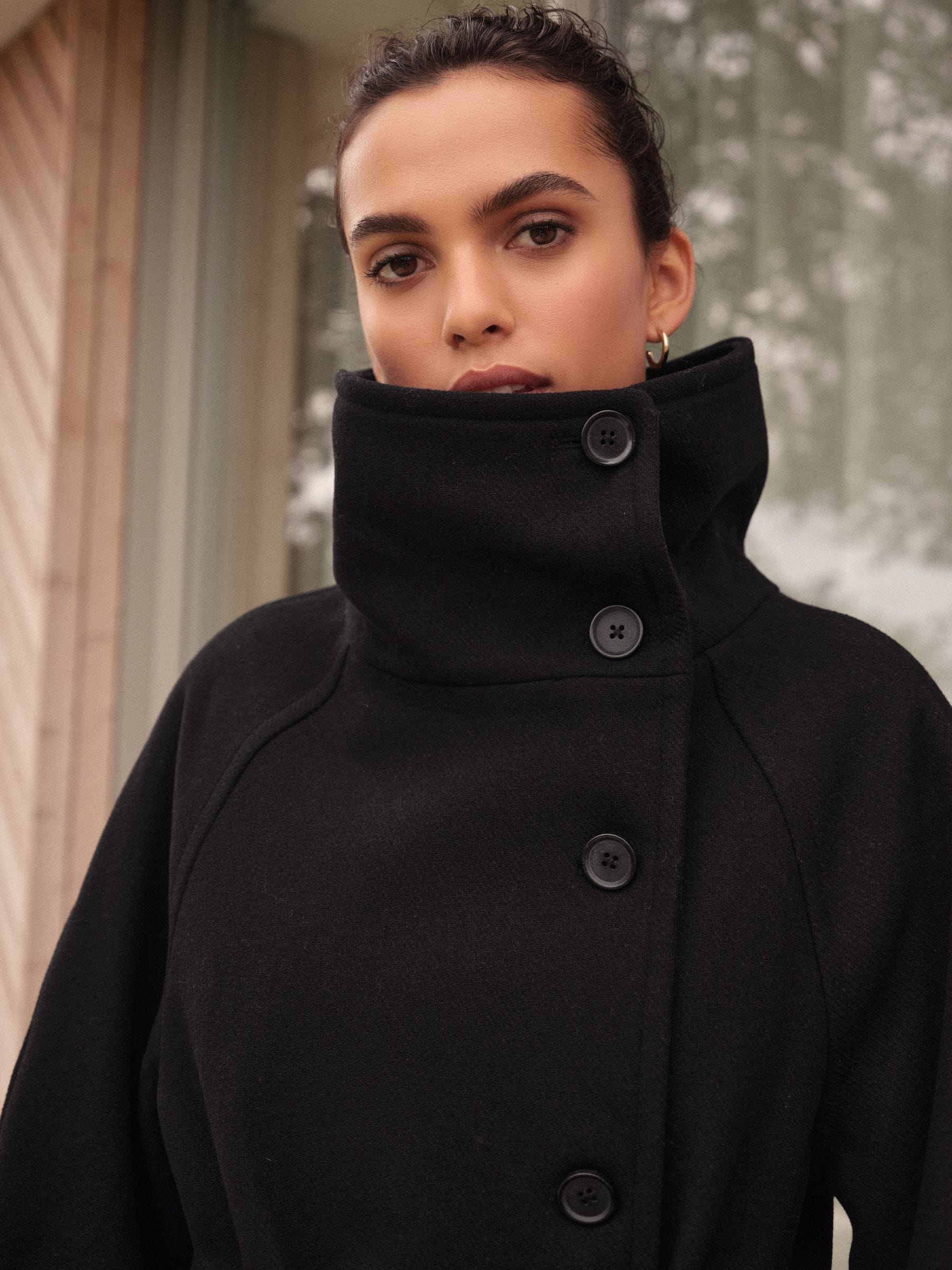 Buy Black N. Premium Funnel Coat from Next USA