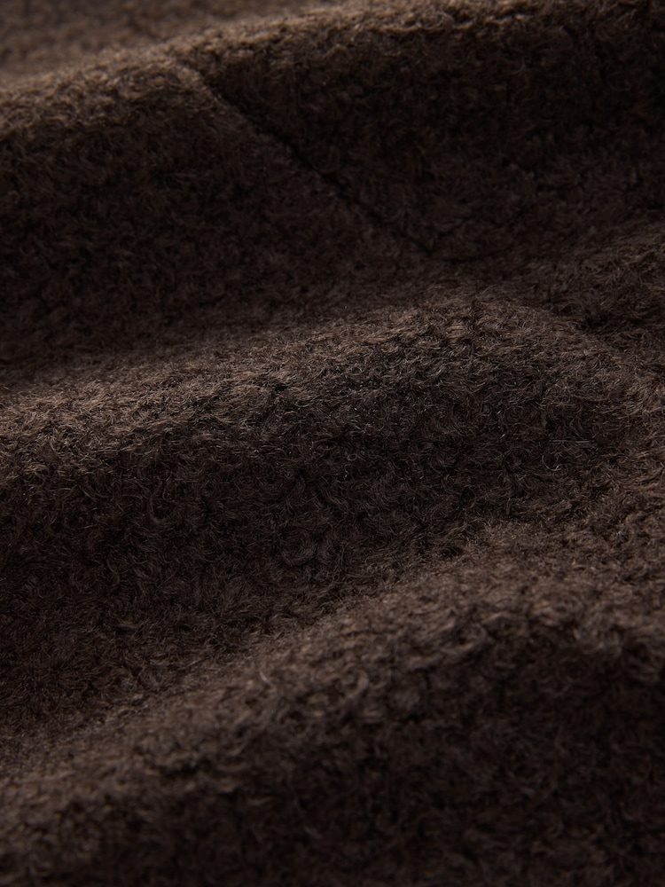 Chocolate Brown Revere Button Up Coatigan - Image 8 of 8 Chocolate Brown Revere Button Up Coatigan - Image 8 of 8