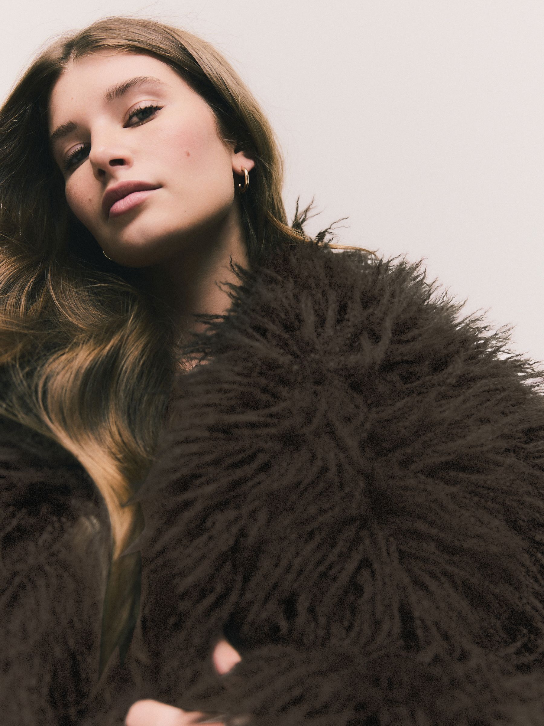 Buy Chocolate Brown Shaggy Faux Fur Coat from Next USA