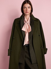 Khaki Green Tabitha Simmons X Next Handsewn Coat - Image 4 of 11