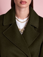 Khaki Green Tabitha Simmons X Next Handsewn Coat - Image 5 of 11