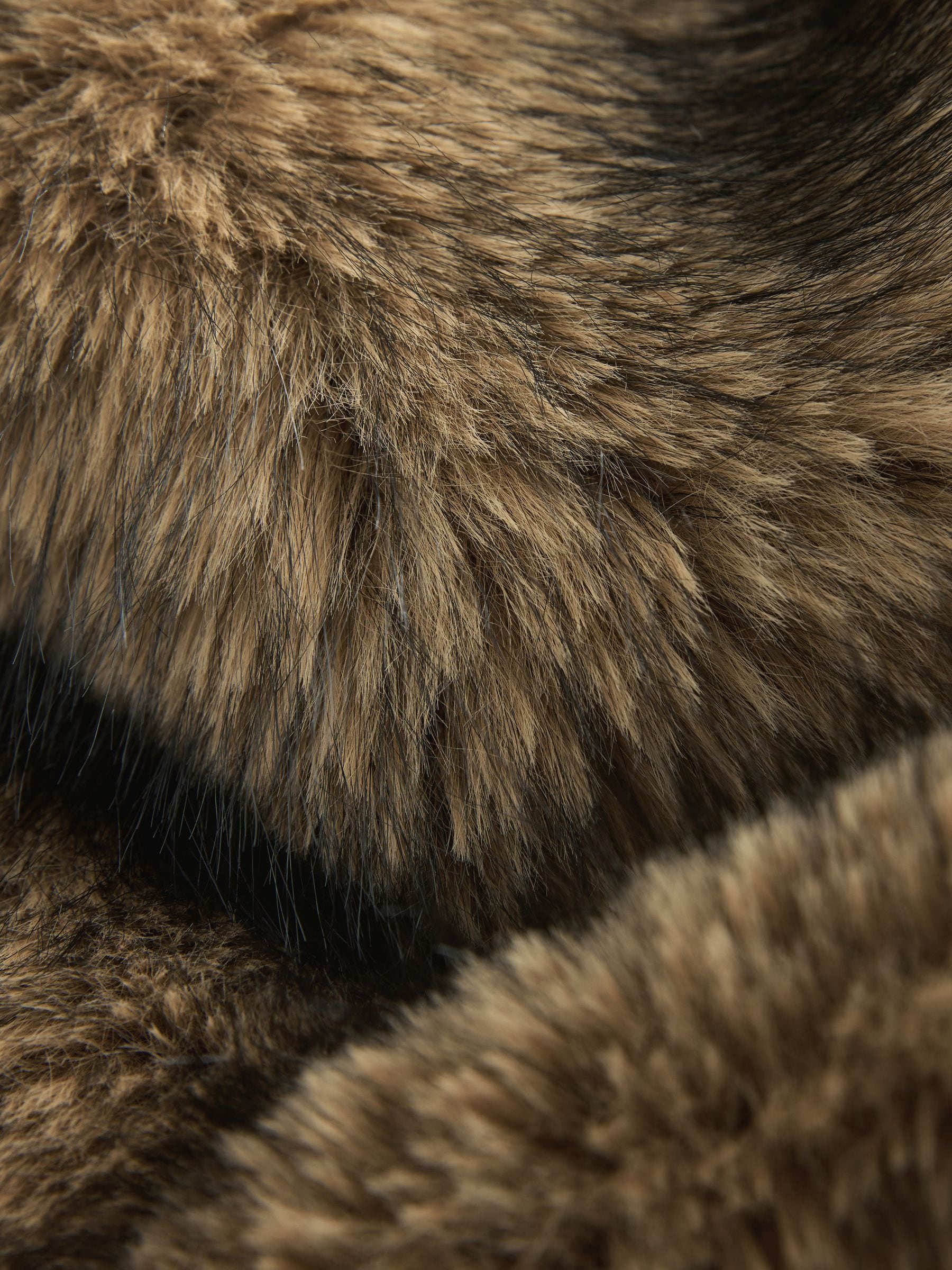 Buy Neutral Faux Fur Zip Through Jacket from Next USA