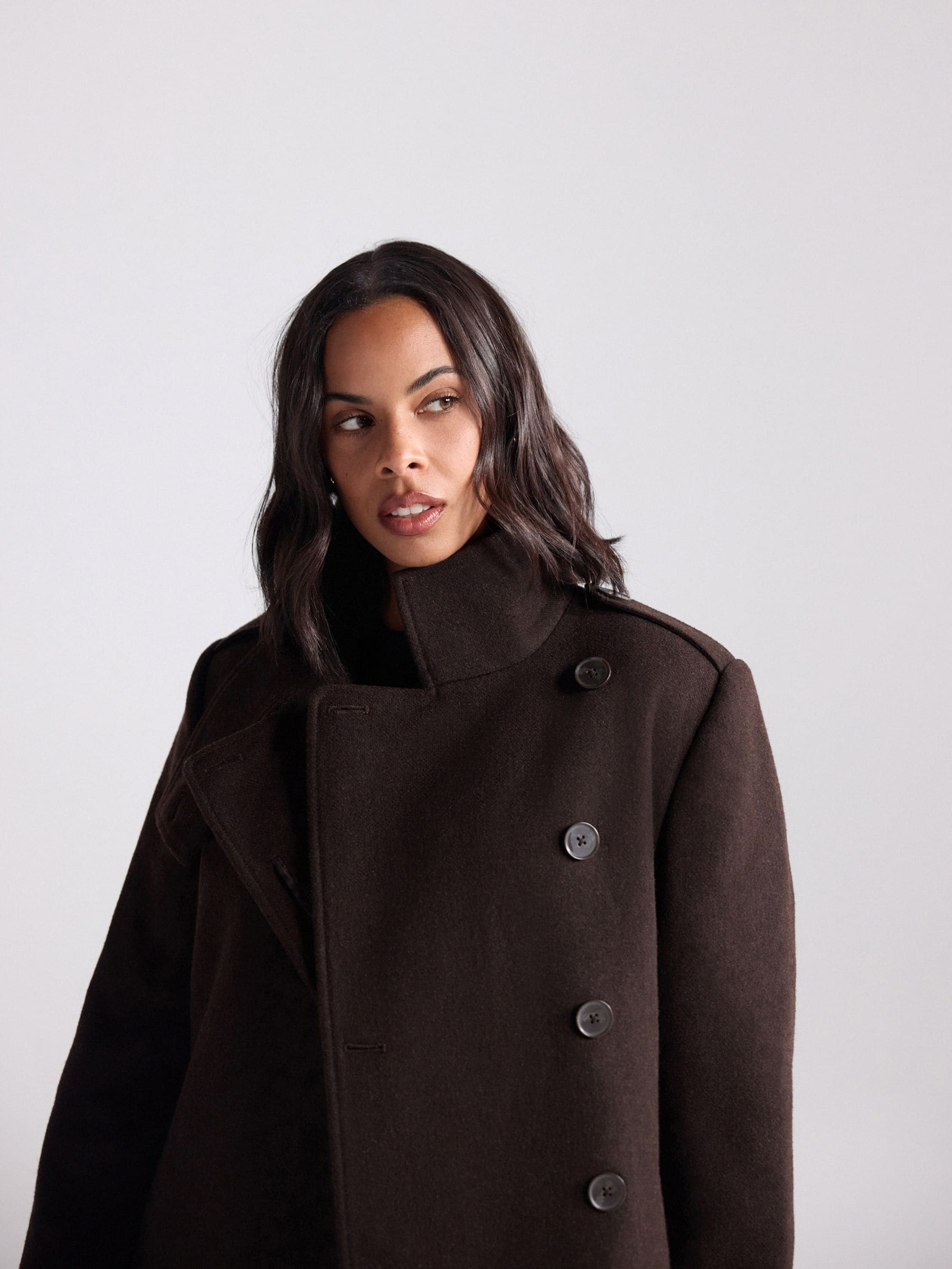 Buy Chocolate Brown Formal Funnel Neck Coat from Next Canada