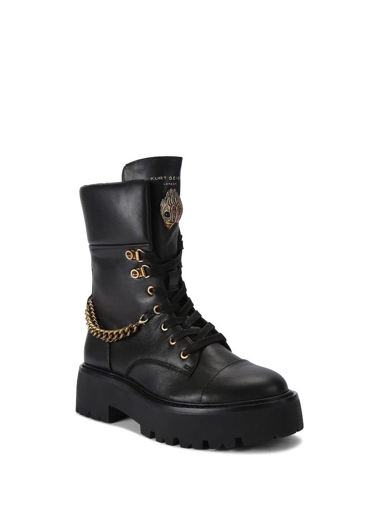 Kurt Geiger London Kensington Combat Black Boots - Image 2 of 4
