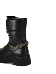 Kurt Geiger London Kensington Combat Black Boots - Image 3 of 4