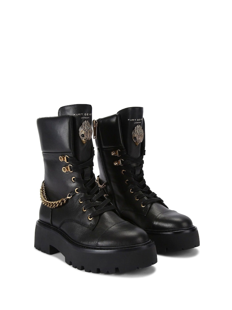 Kurt Geiger London Kensington Combat Black Boots - Image 4 of 4