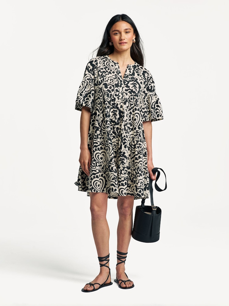 Weekend MaxMara Black Printed Jersey Dress - Image 1 of 8