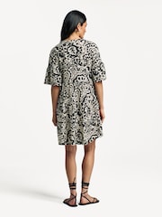 Weekend MaxMara Black Printed Jersey Dress - Image 3 of 8