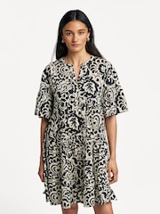 Weekend MaxMara Black Printed Jersey Dress - Image 4 of 8