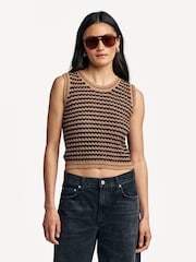 Weekend MaxMara Natural Disegno Tank Top - Image 1 of 14