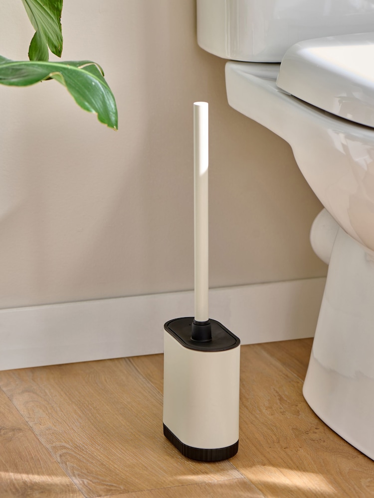 Cream Natural Slimline Silicone Toilet Brush - Image 1 of 4