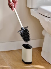 Cream Natural Slimline Silicone Toilet Brush - Image 2 of 4