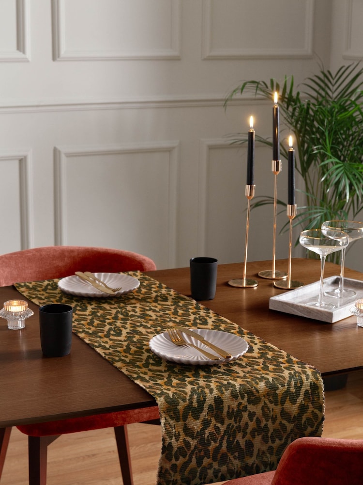 Furn Multi Leopard Table Runner - Image 1 of 3 Furn Multi Leopard Table Runner - Image 1 of 3